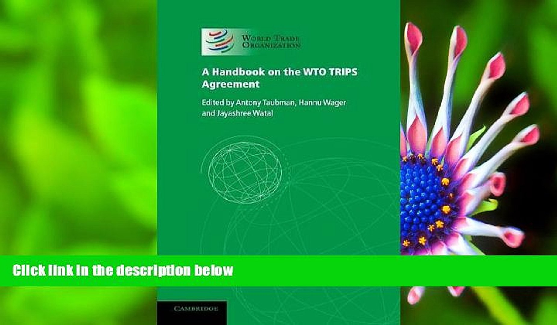 A Handbook On The Wto Trips Agreement Free Download A Handbook On The Wto Trips Agreement For Ipad