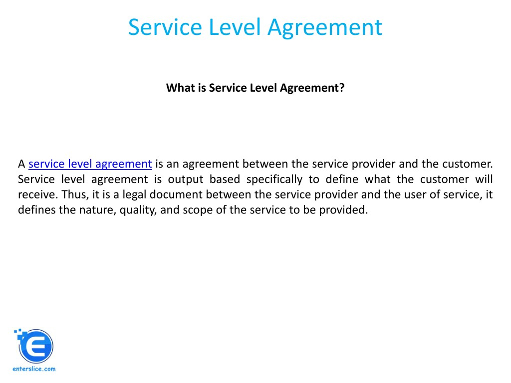 Define Service Level Agreement Ppt Service Level Agreement Powerpoint Presentation Id7832017