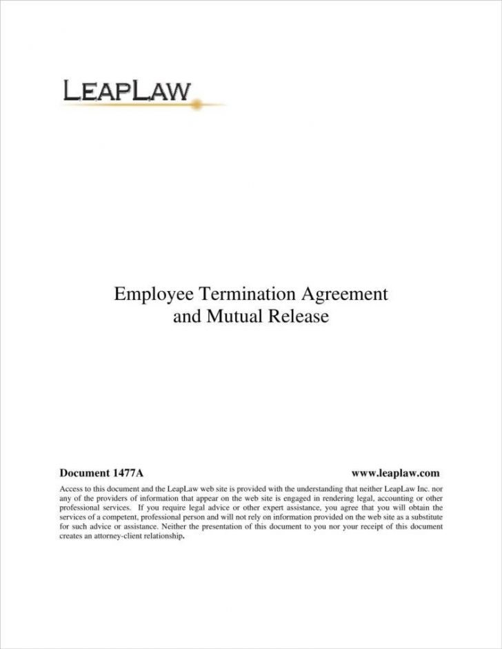 Inspiration Picture Of Employee Termination Agreement Sample