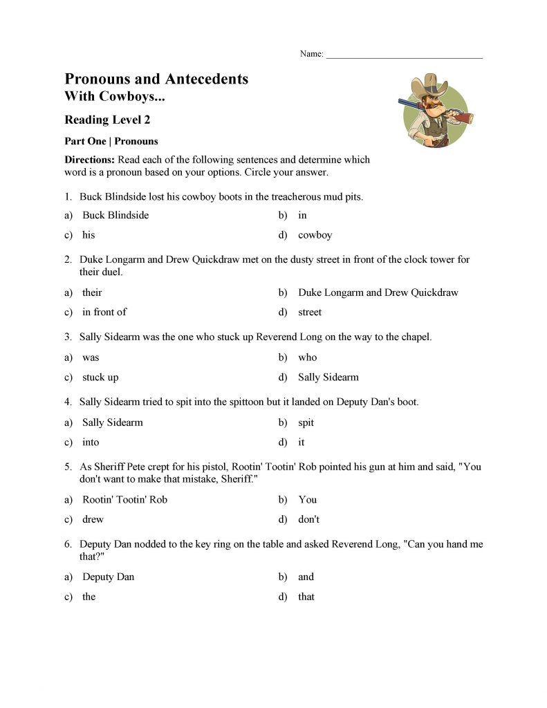 Pronouns And Antecedents Worksheets Pdf Gr 5