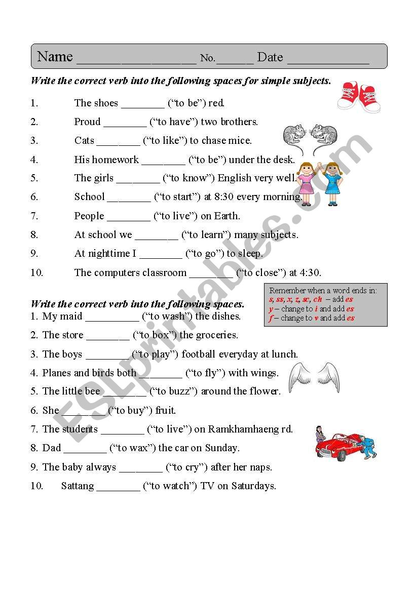 Inspired Image Of Subject Verb Agreement Quiz With Answer Keys 