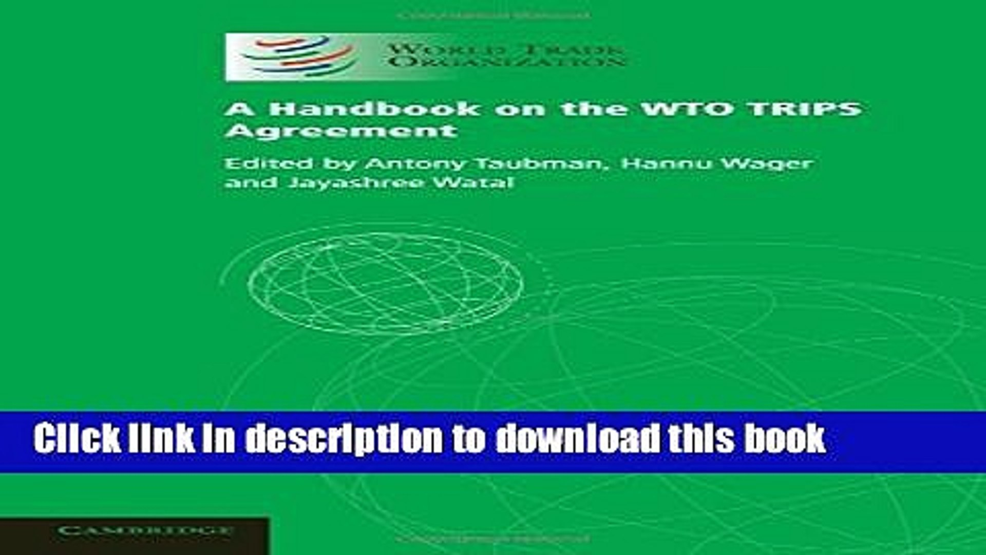 A Handbook On The Wto Trips Agreement Books A Handbook On The Wto Trips Agreement Full Download
