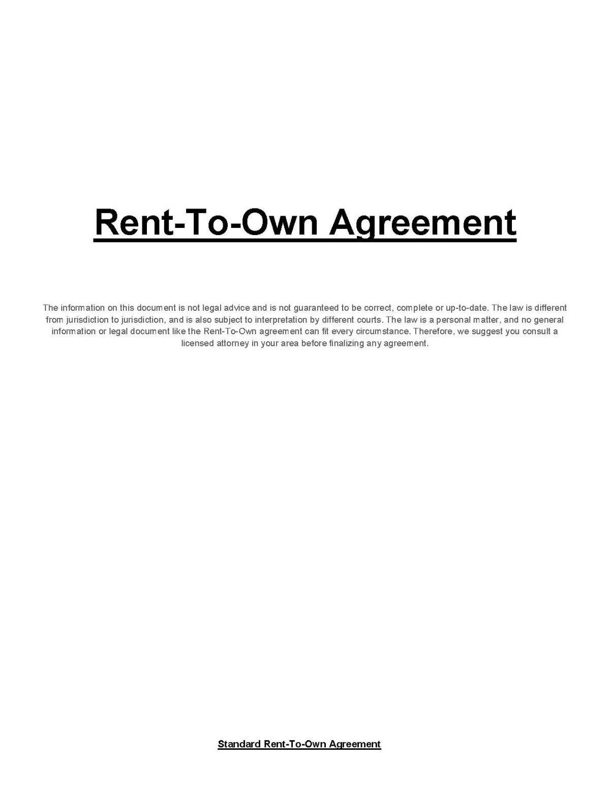 Addendum To Purchase Agreement Rent To Own Wikipedia