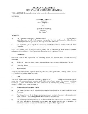 Agency Agreement Draft Australia Exclusive Agency Agreement