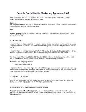 Agency Agreement Draft Marketing Agreement Template Ataumberglauf Verband
