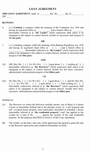 Agreement Format Between Two Persons Sample Loan Agreement Between Two People Lera Mera