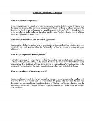 Agreement To Arbitrate Download Arbitration Agreement Style 18 Template For Free At