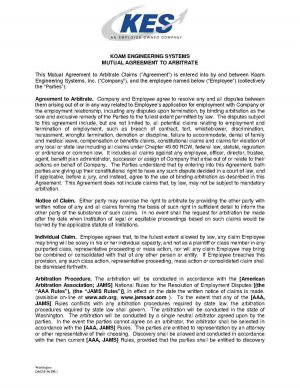 Agreement To Arbitrate Download Arbitration Agreement Style 6 Template For Free At