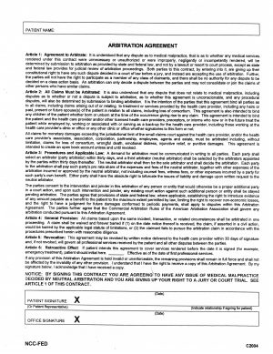 Arbitration Agreement Form A Woodall Dcpgilmartin Dc Chiropractor In Westlake Village Ca