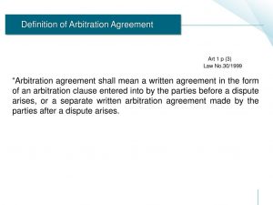 Arbitration Agreement Form Arbitration In Indonesia Ppt Download