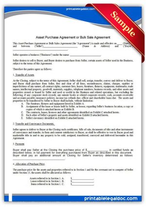 Asset Purchase Agreement Vs Stock Purchase S Corp Stock Transfer Agreement 79049 Free Printable Asset Purchase