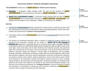 Assignment Of Intellectual Property Agreement Mapping To Checklist Ip Transfer Blog Clausehound