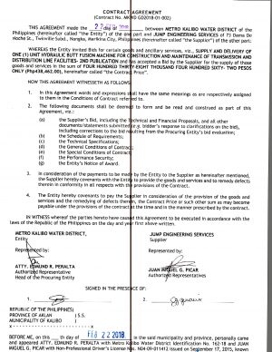 Bulk Water Supply Agreement Invitations And Notices Metro Kalibo Water District