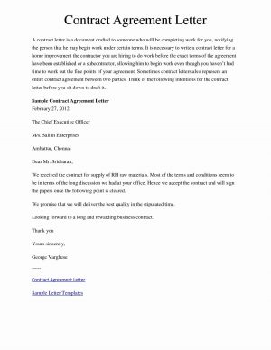 Business Contract Agreement 9 Contract Agreement Letter Examples Pdf Examples