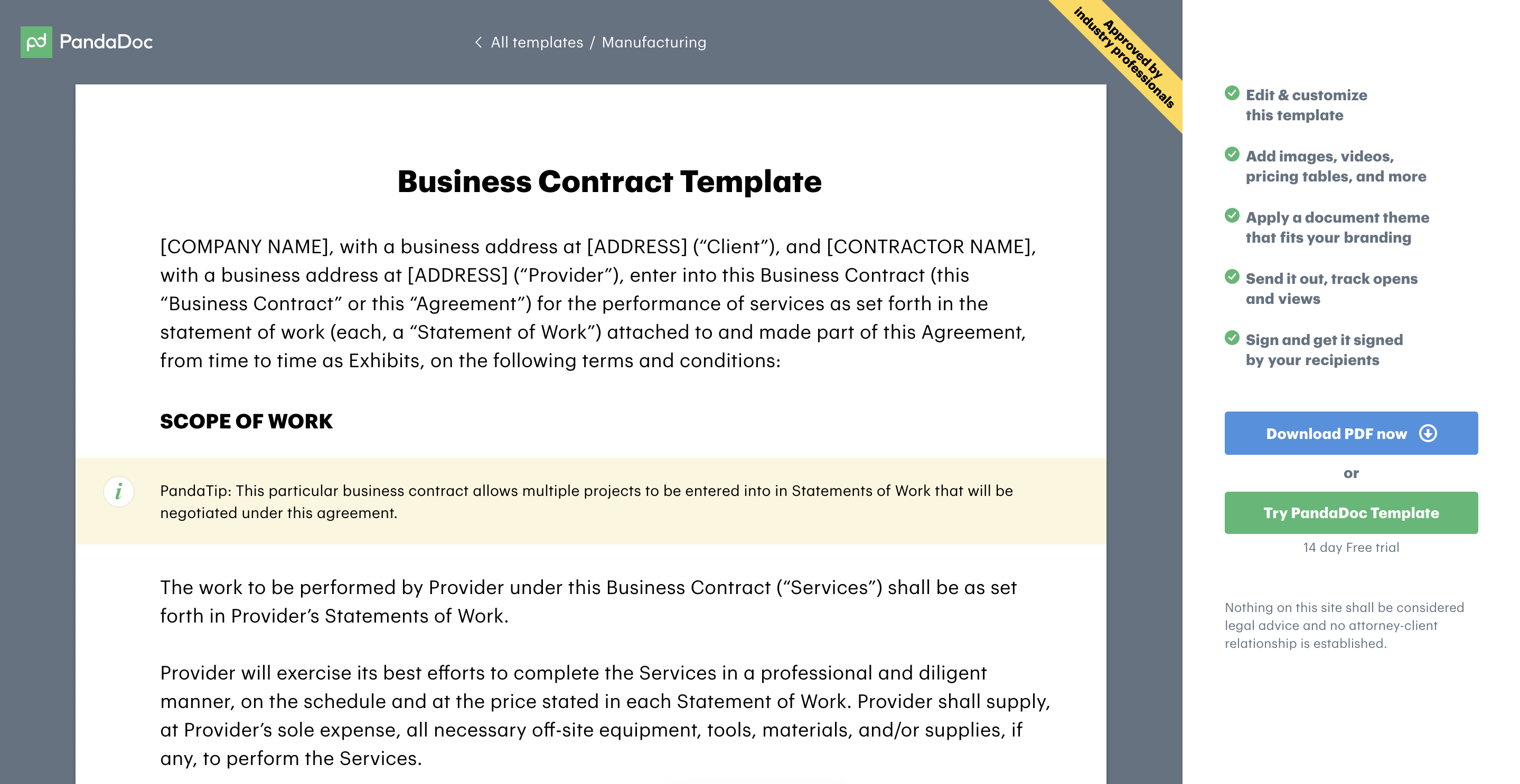Business Contract Agreement How To Sign A Business Contract Via Pandadoc