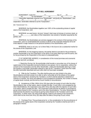 Buyout Agreement Template Understanding The 3 Fundamentals Of A Buy Sell Agreement Free