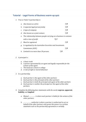 C & F Agent Agreement Legal Forms Of Doing Business Background Quiz Laws 1018 Business