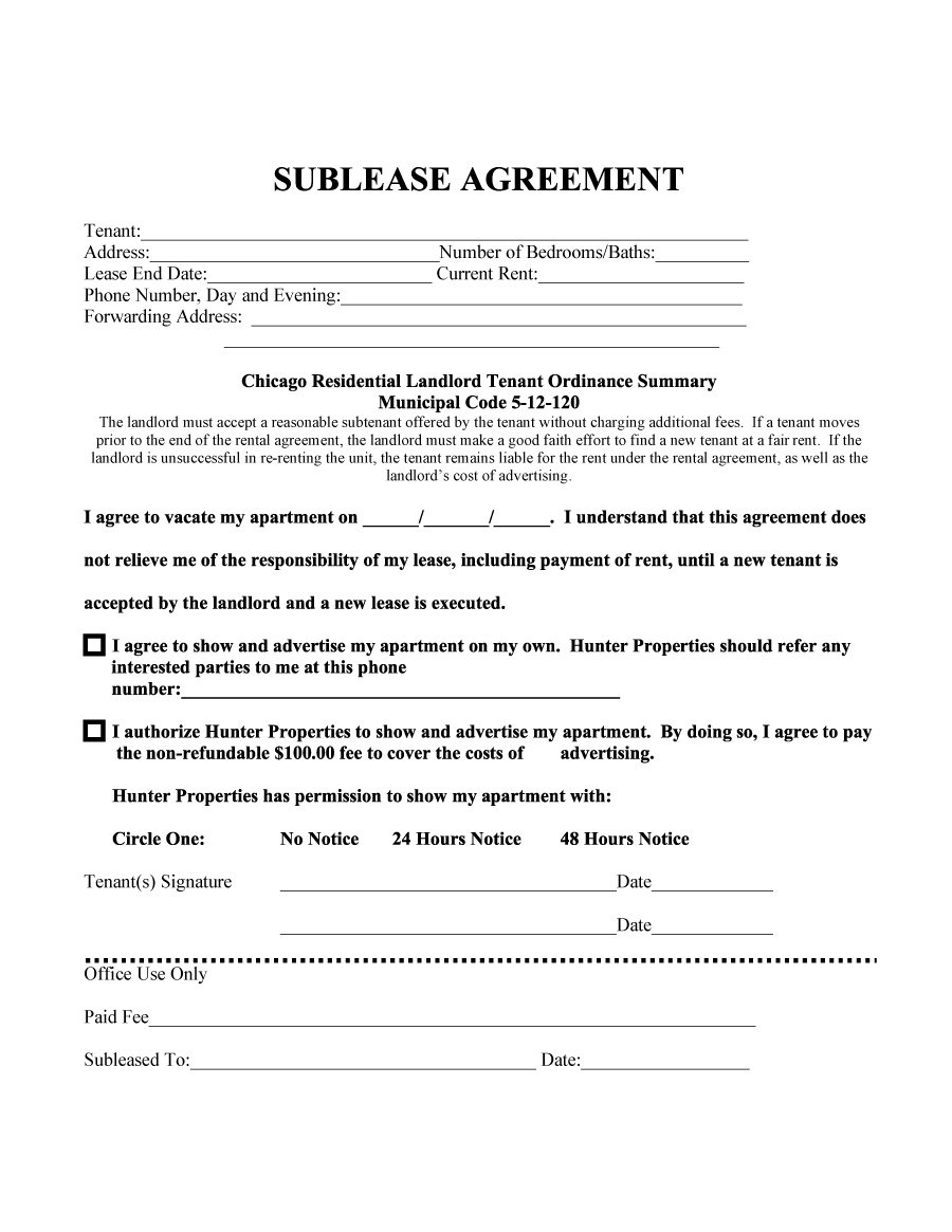 California Commercial Sublease Agreement 40 Professional Sublease Agreement Templates Forms Template Lab