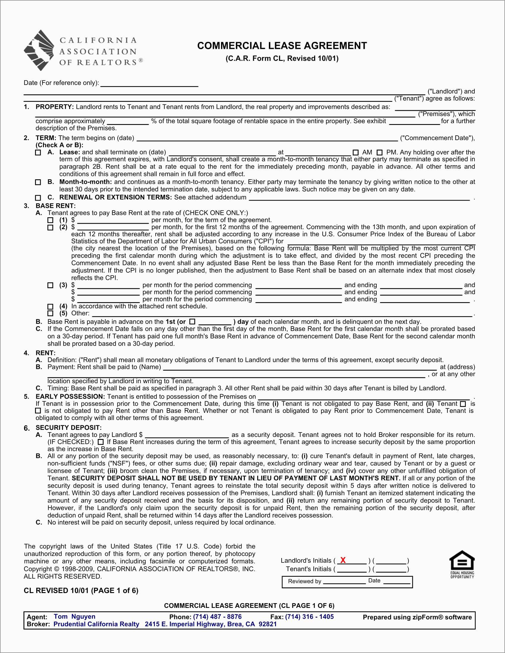 California Commercial Sublease Agreement Elegant California Commercial Lease Agreement Template Free Best