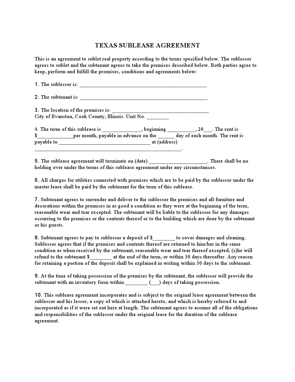 California Commercial Sublease Agreement Free Sublease Agreement Template Radiodignidad