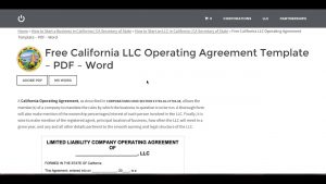 California Llc Operating Agreement Free California Llc Operating Agreement Template Pdf Word