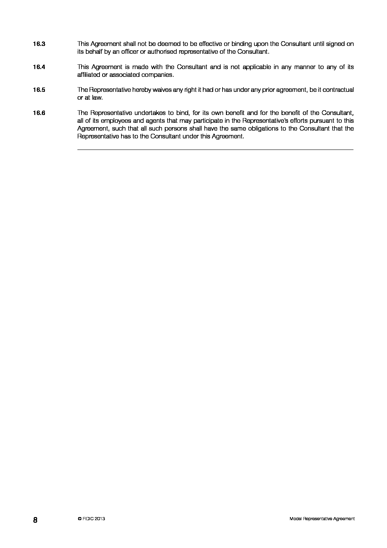 Company Representative Agreement Model Representative Agreement 1st Edition 2013 International