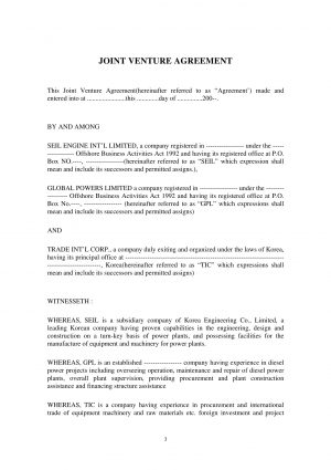 Construction Joint Venture Agreement Template 11 Joint Venture Agreement Examples Pdf Doc Examples