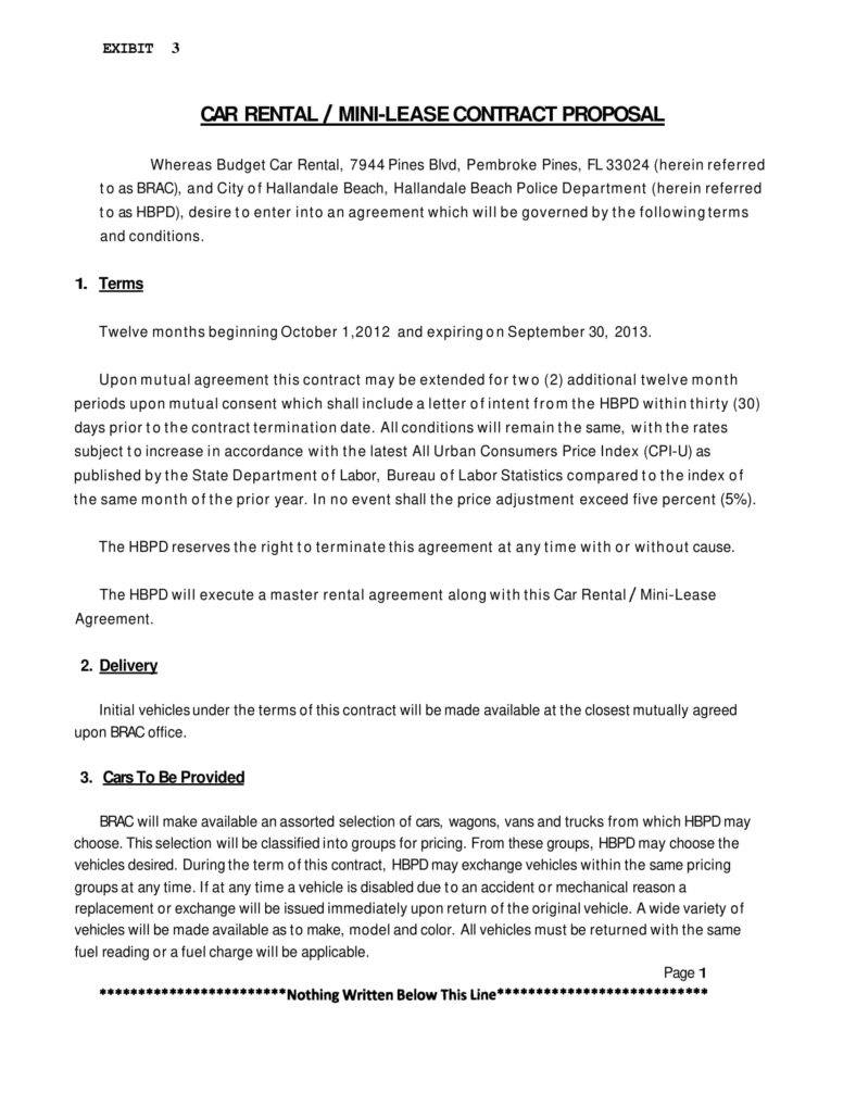 Contract Rental Agreement Template 7 Personal Car Rental Agreement Templates Pdf Word Free