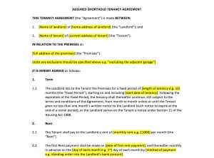 Contract Rental Agreement Template Tenancy Agreement Template