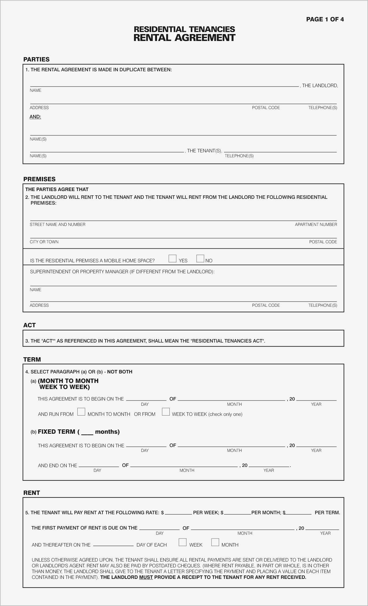 Copy Of A Lease Agreement For Residential Residential Lease Agreement Template Form Florida Realtors Tenancy