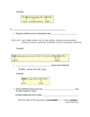 Correct Pronoun Antecedent Agreement Usage Pronoun Antecedent Agreement Pages 1 7 Text Version