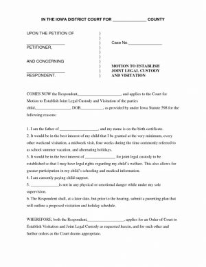 Custody Agreement Sample 002 Child Custody Agreements Templates Template Ideas Best Image Of
