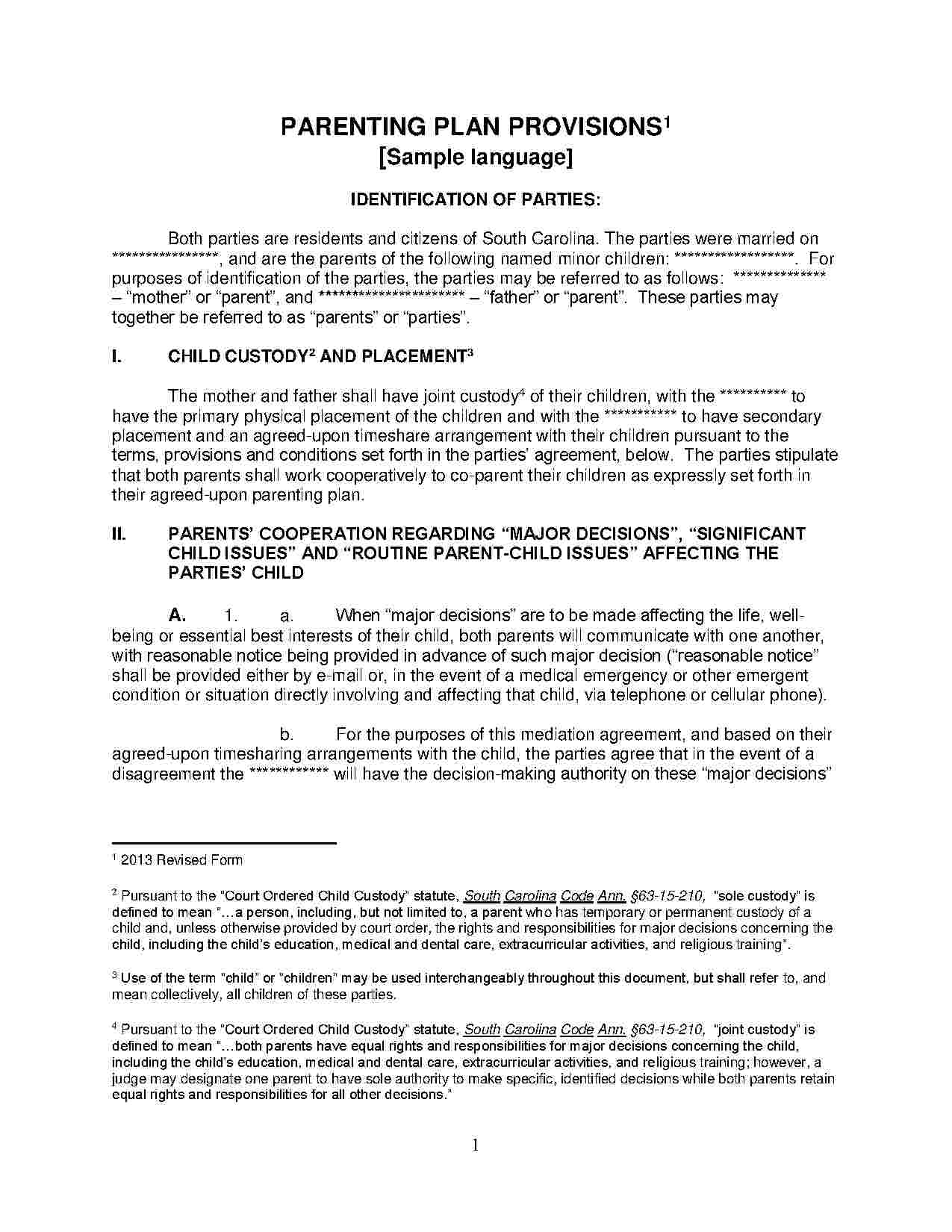 Custody Agreement Sample Download Child Custody Agreement Style 3 Template For Free At