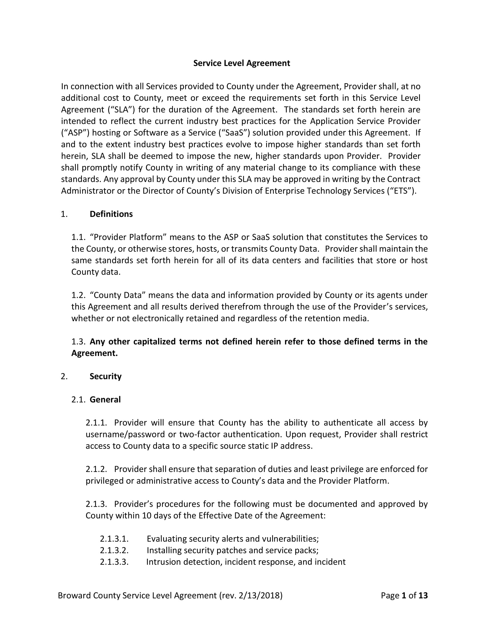 Define Service Level Agreement 14 Service Level Agreement Examples Pdf Word Examples