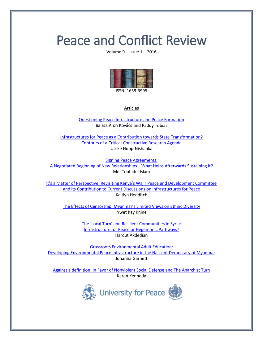 Definition Of Peace Agreement Pdf Questioning Peace Infrastructure And Peace Formation