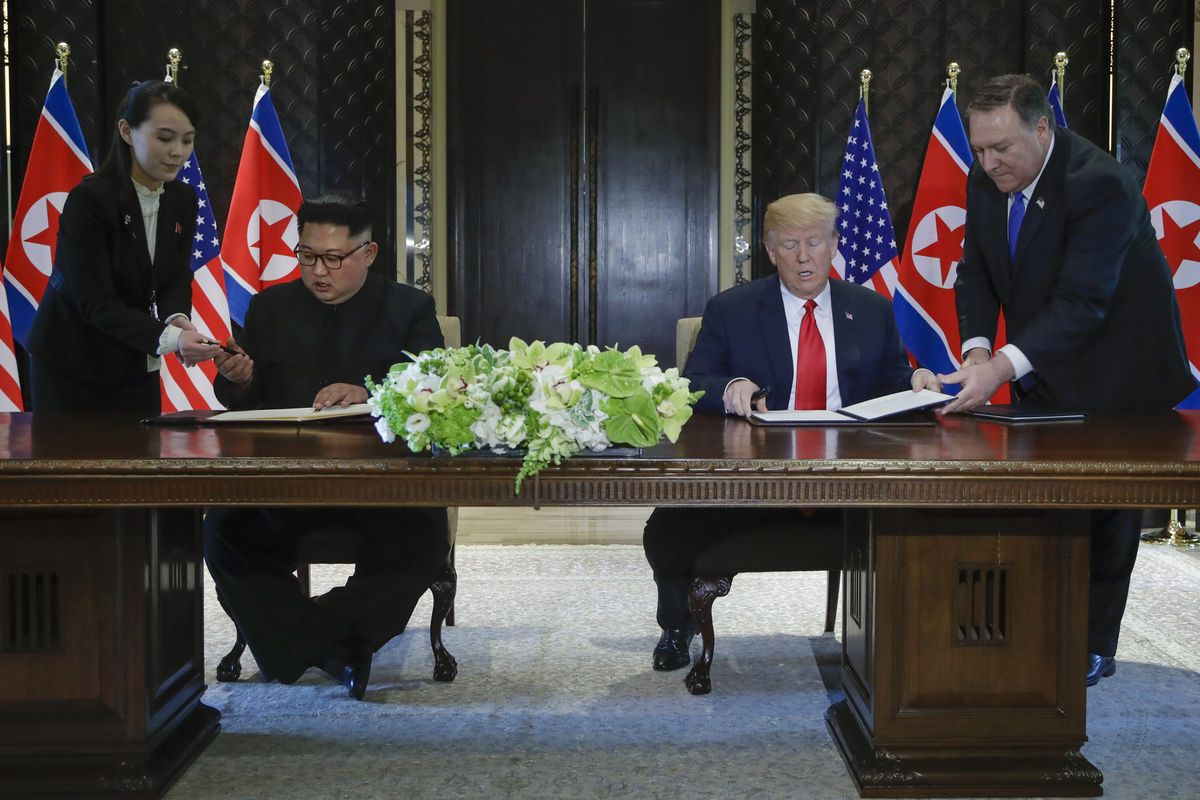 Definition Of Peace Agreement Trump Kim Meeting Us And North Korean Leaders Sign Historic Peace
