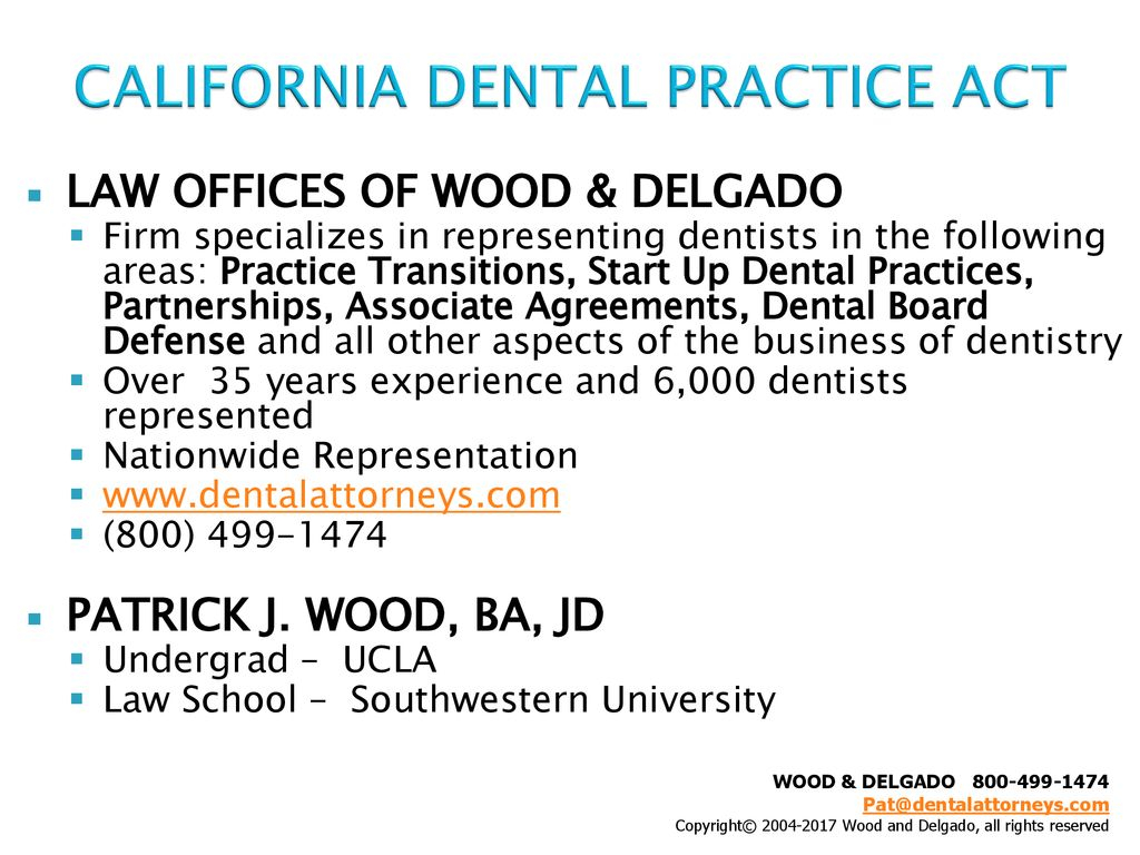 Dental Practice Partnership Agreement California Dental Practice Act Ppt Download