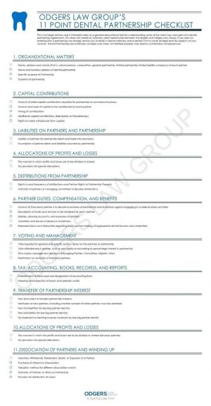Dental Practice Partnership Agreement The Ultimate Guide To A Successful Dental Partnership 2018 Checklist