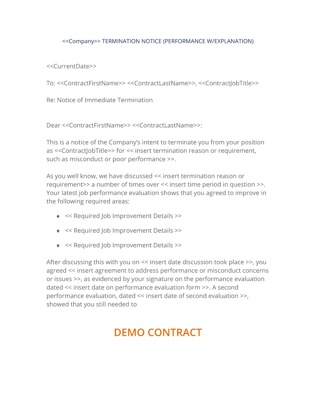 Employee Termination Agreement Sample Employee Termination Letter 3 Easy Steps