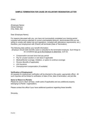 Employee Termination Agreement Sample Termination Letter Templates 26 Free Samples Examples Formats