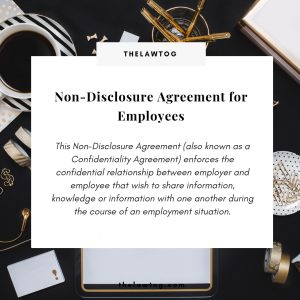 Employee Vehicle Use Agreement Template Non Disclosure Agreement For Employees