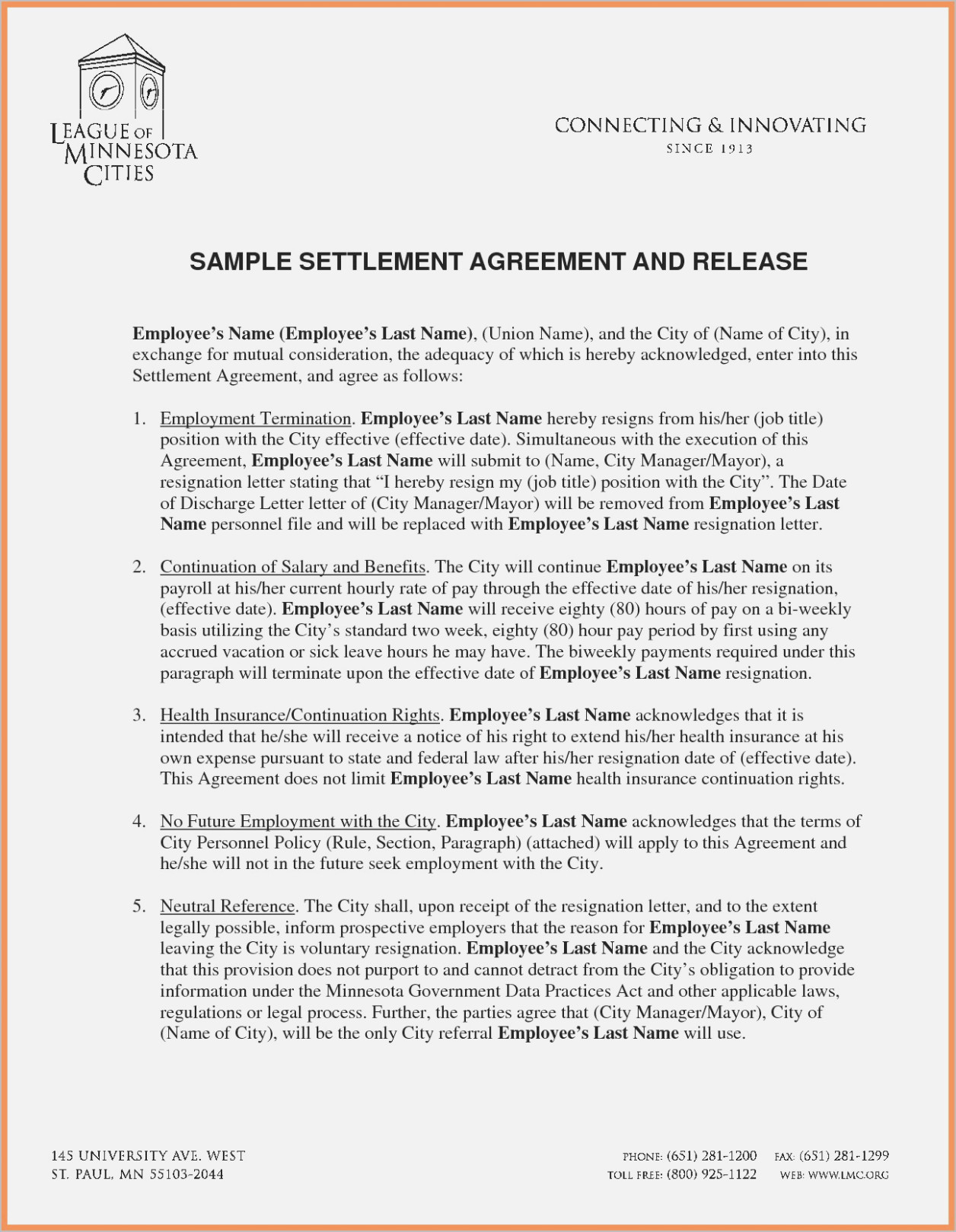 Employment Settlement Agreement Template Sample Settlement Agreement And Release Ataumberglauf Verband
