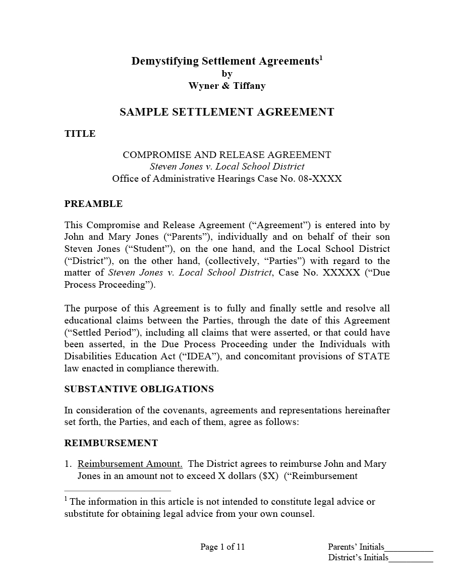 Employment Settlement Agreement Template Settlement Agreement Confidentiality Breach The Best Settlement In