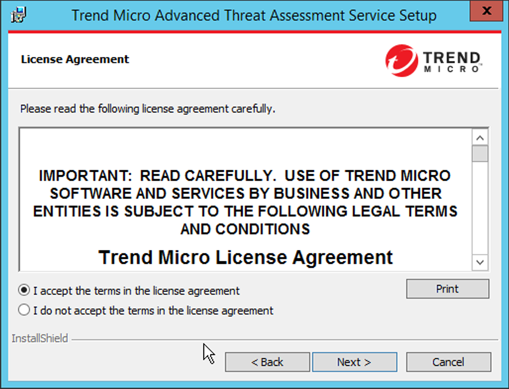 Enterprise License Agreement Advanced Threat Assessment Service 15 Enterprise Online Help Center