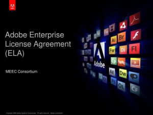 Enterprise License Agreement Ppt Adobe Enterprise License Agreement Ela Powerpoint