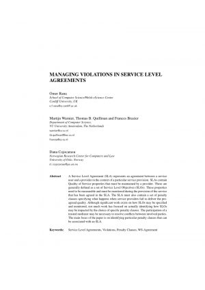 Escrow Agreement Uk Pdf Managing Violations In Service Level Agreements