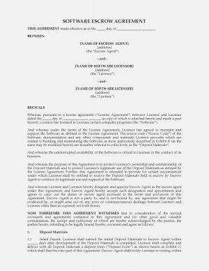 Escrow Agreement Uk Uk Software Escrow Agreement Legal Forms And Business Templates