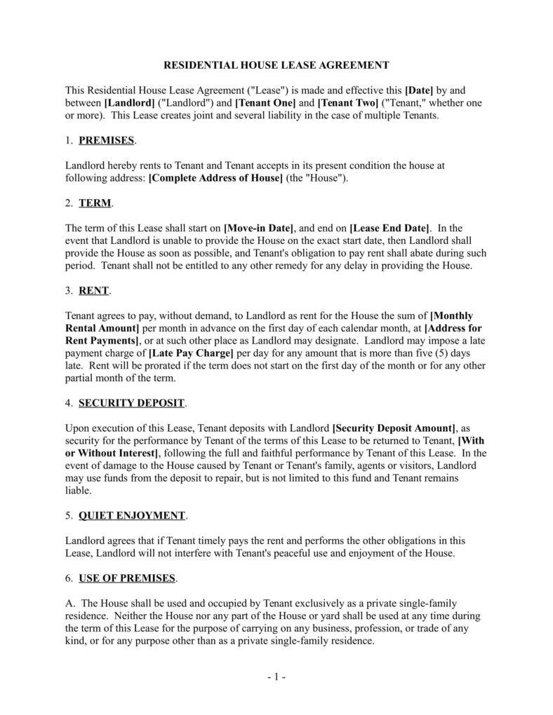 Examples Of Lease Agreements 14 Lease Agreement Templates In Word Free Premium Templates