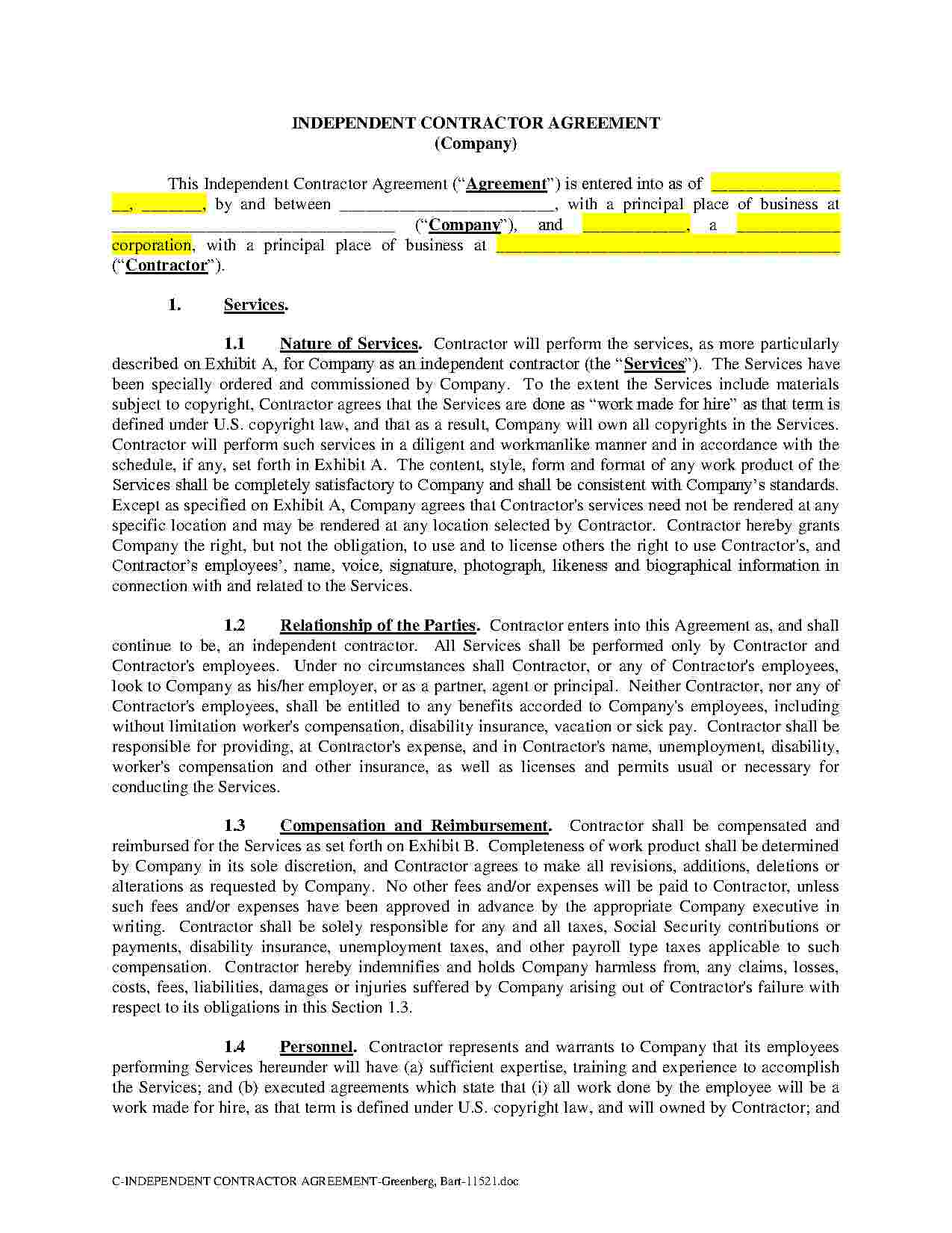 Executed Agreement Definition Download Computer Service Contract Style 14 Template For Free At