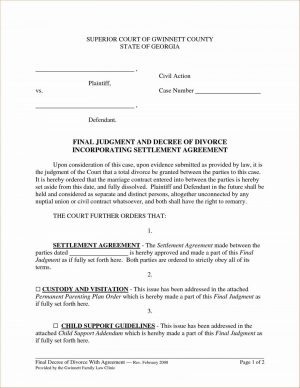 Financial Agreement Divorce Template 014 Property Settlement Agreement Template Divorce Fresh Best S Of